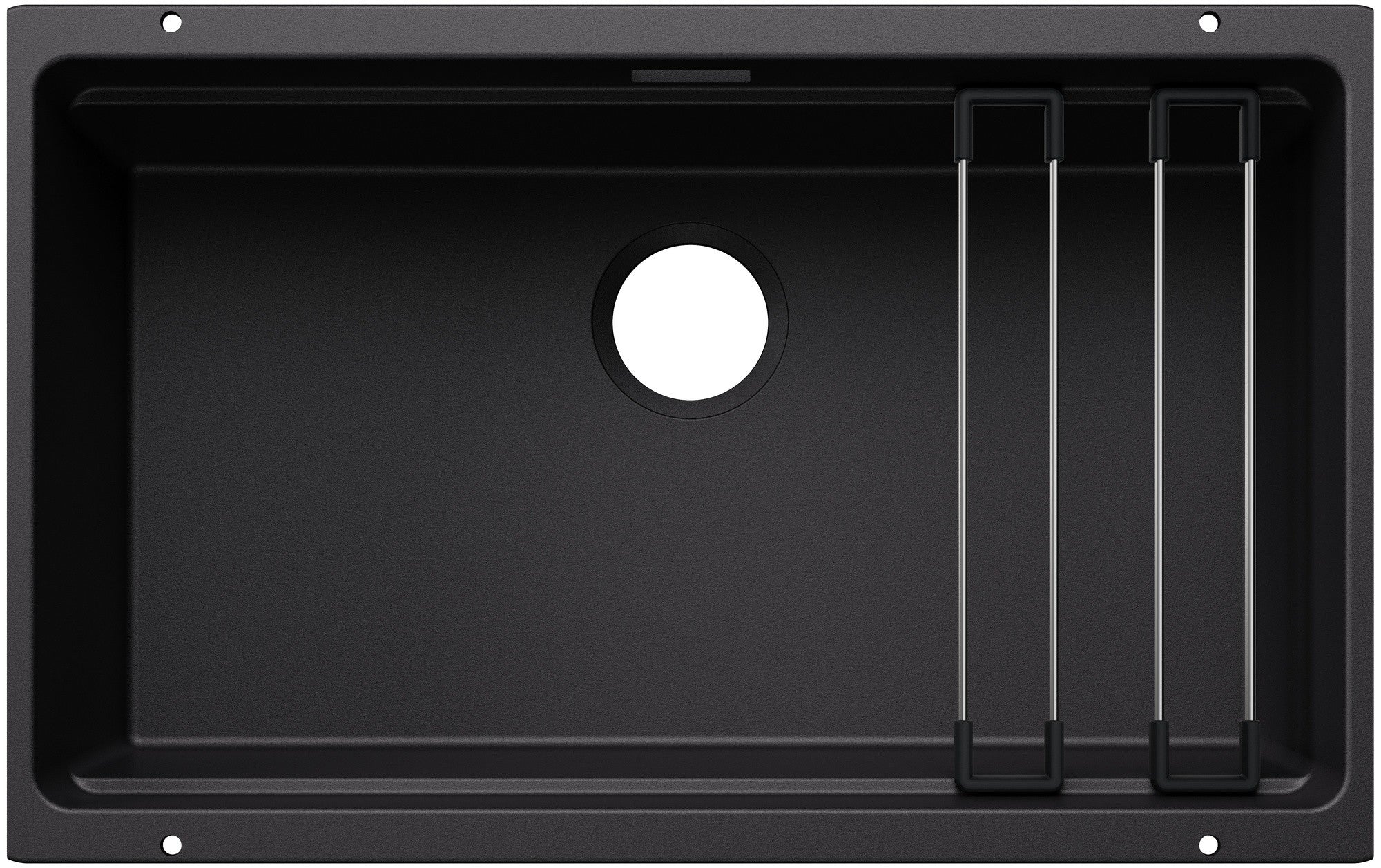 Chiuveta bucatarie Blanco Etagon 700, 527762, granit negru, sub blat, 700 x 400 mm